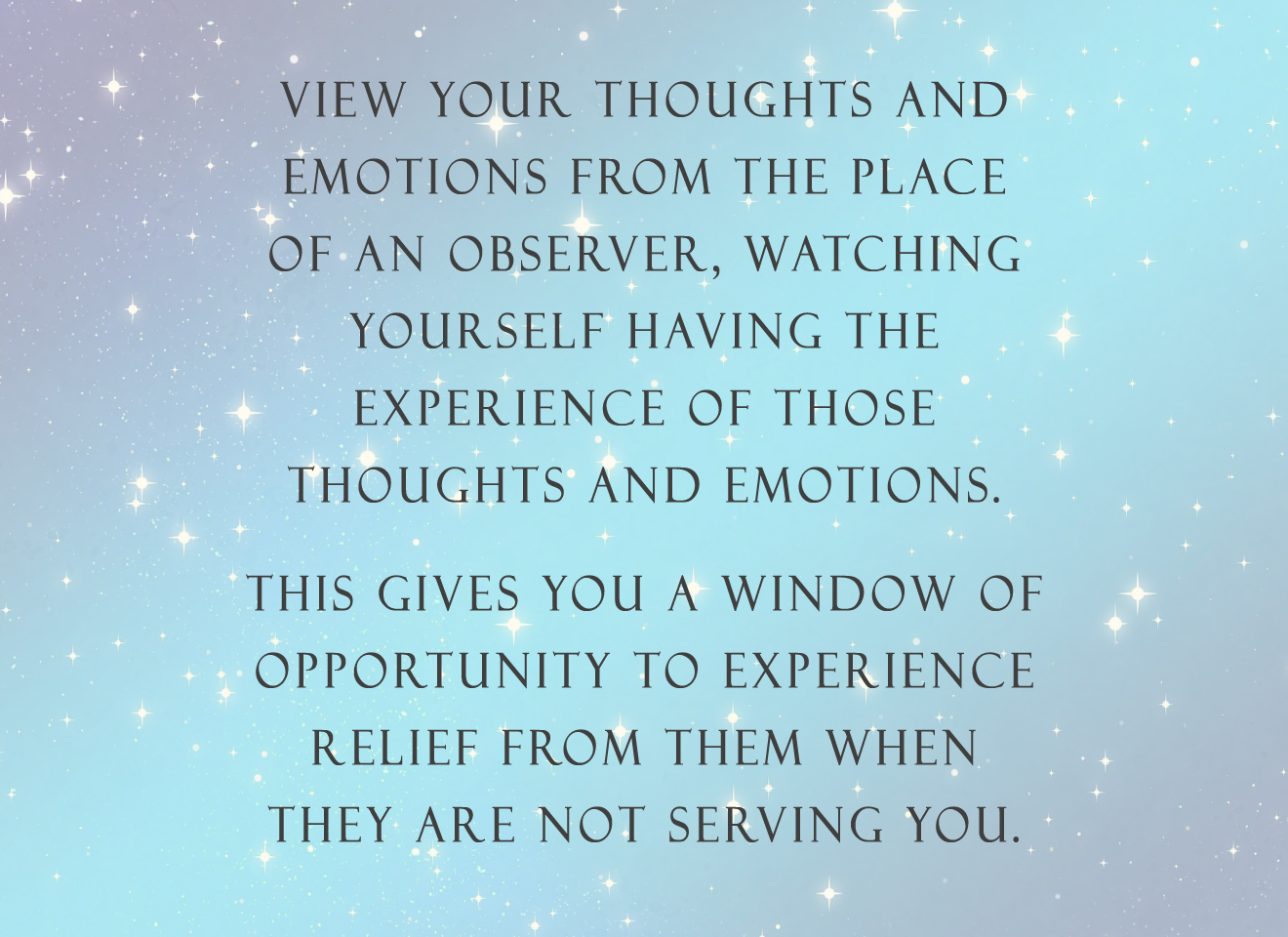 Finding relief from your thoughts